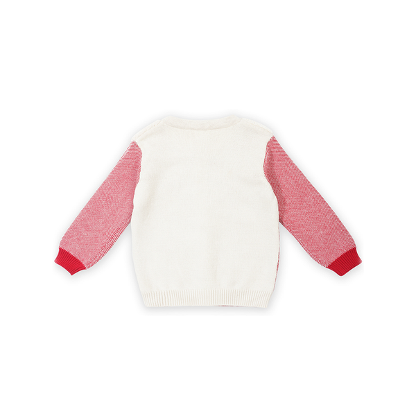 Organic Cotton Baby Sweater | Red