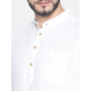 White Kurta for Men | Hemp Slim Fit Kurta.