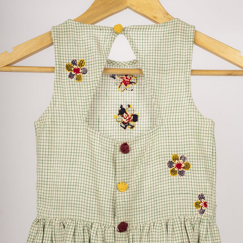 Birthday Dress | Organic Cotton Dress for Girls | Green