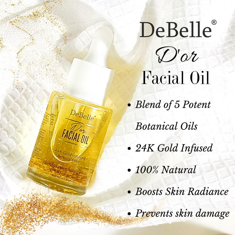 Facial Oil | 24k Gold Infused | Tightens & Brightens | 30 ml.