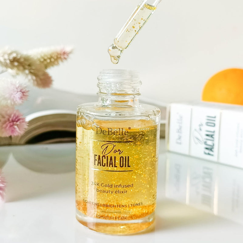 Facial Oil | 24k Gold Infused | Tightens & Brightens | 30 ml.