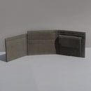 Recycled Leather Wallet | Charcoal Grey