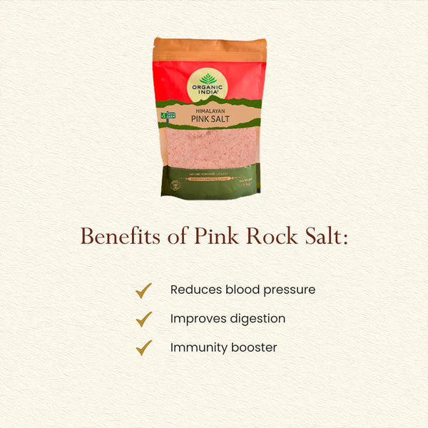 Organic India | Natural Pink Rock Salt | Sendha Namak | 1 kg