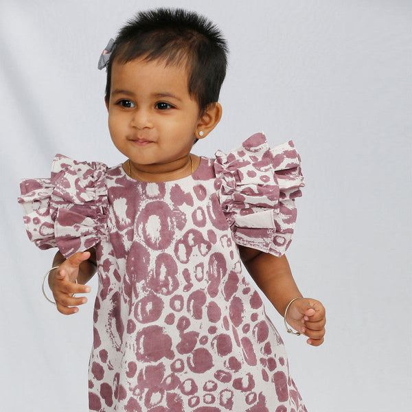 Birthday Dress | Organic Cotton Dress for Girls | Purple