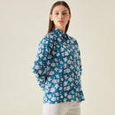 Cotton Shirt | Floral Print | Blue