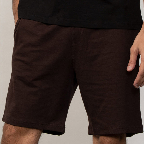 Cotton French Terry Shorts | Brown