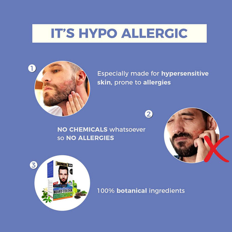 Natural Beard Colour | Hypo Allergic | Black