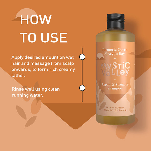 Turmeric Shampoo | Hair Repair & Strength | 350 ml