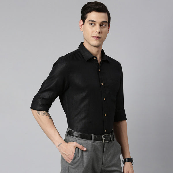 Formal Shirt For Men | Pure Hemp | Black