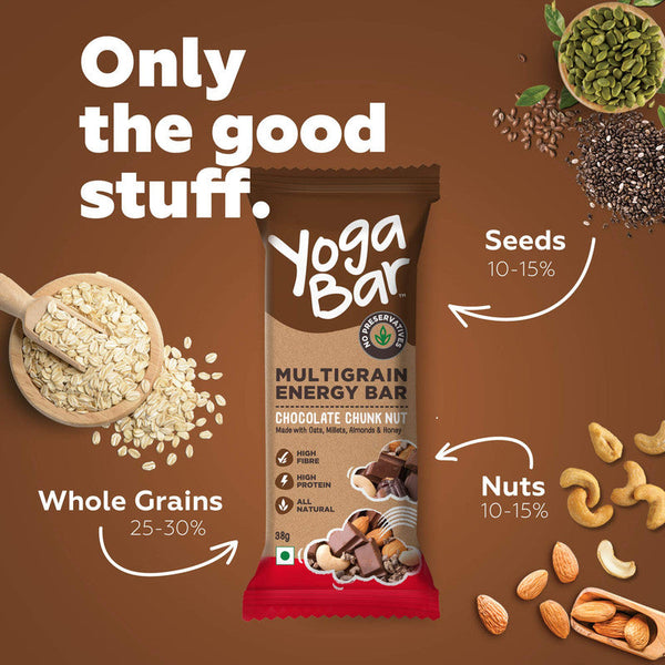 Yoga Bar Energy Bars | Chocolate Chunk Nut | 10 Bars