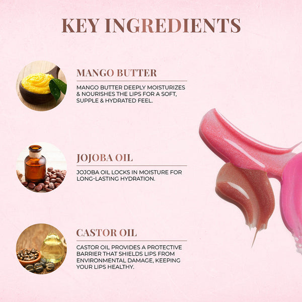 Lip Gloss | Serum Infused | Mango Butter & Jojoba Oil | Soft Lush | 4 ml