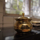 Brass Ghee Pot with Spoon | 4 inches