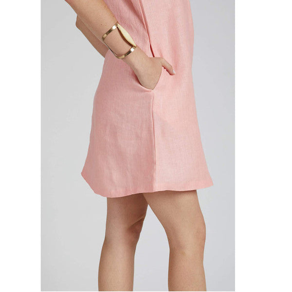 Hemp A-Line Dress | Peach