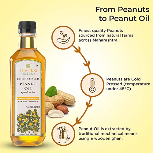 Peanut Oil  | Groundnut Oil | Cold Pressed | Lower Cholesterol | 1 Litre