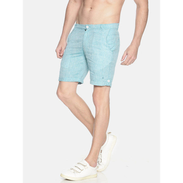 Hemp Slim Fit Shorts | Teal Green