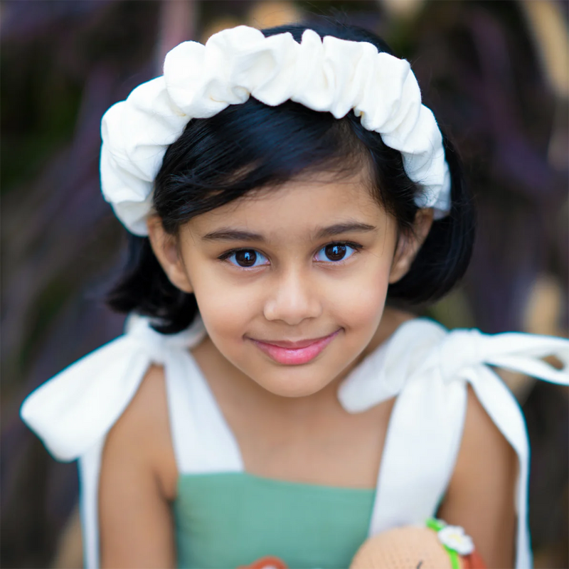 Hairband for Baby Girl & Kids | Organic Cotton | Off White