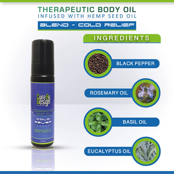 Therapeutic Essentials Oil Roll on | Cold Relief | 10 ml