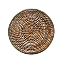 Handcrafted Brown Rattan Woven Placemat | 12 Inches