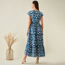 Cotton Maxi Dress | Blue