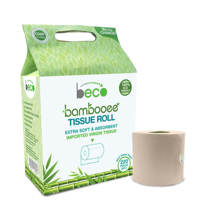 Toilet Roll | Bamboo | 3 Ply 220 Pulls | 4in1 roll | Organic