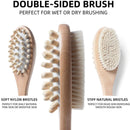 Wooden Body Brush | Double Sided Brush | 2 In 1 | Free Loofah