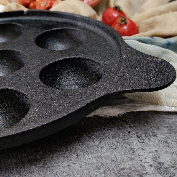 Cast Iron Paniyaram Pan/Appe pan (Non Flat Bottom) –