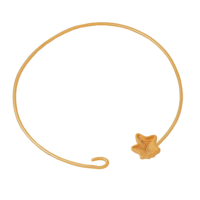 Brass Choker Necklace |  18K Gold Plated