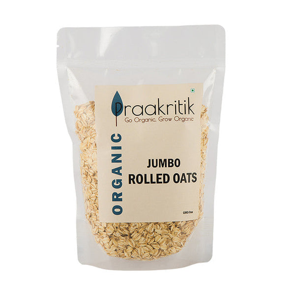 Organic Jumbo Rolled Oats | 500 g | Pack of 2.