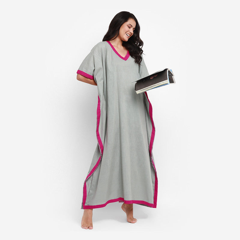 Cotton V-Neck Kaftan