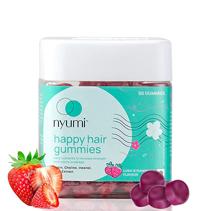 Nyumi Hair Gummies | Reduces Hairfall & Delays Greying | 50 Gummies