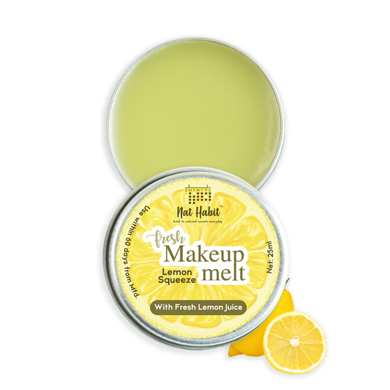 Nat Habit Lemon Makeup Melt Balm Cream | Dirt & Pollution Cleanser | 25 ml