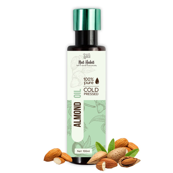 Nat Habit Almond (Badam) Oil | Skin & Hair | 100 ml | Cold Pressed
