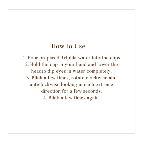 Ohria Ayurveda Glass Eye Cups | Reduces Dark Circles