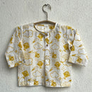 Cotton Baby Kurta Pajama Set | White & Yellow