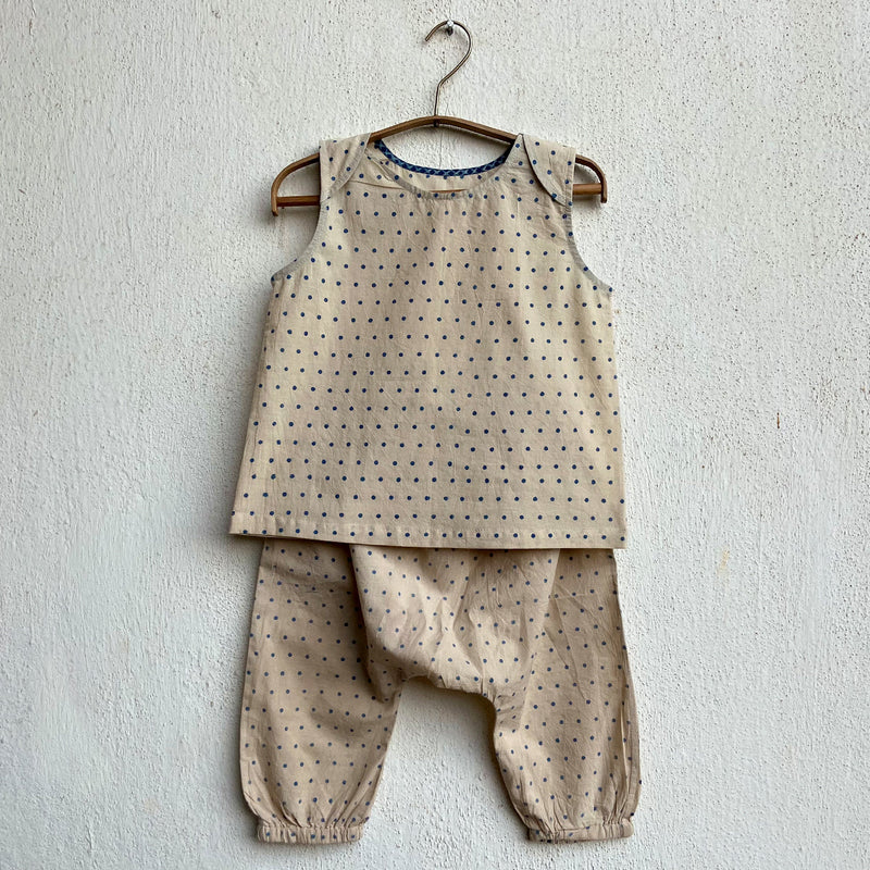 Organic Cotton Baby Jabla With Pants | Indigo Raidana