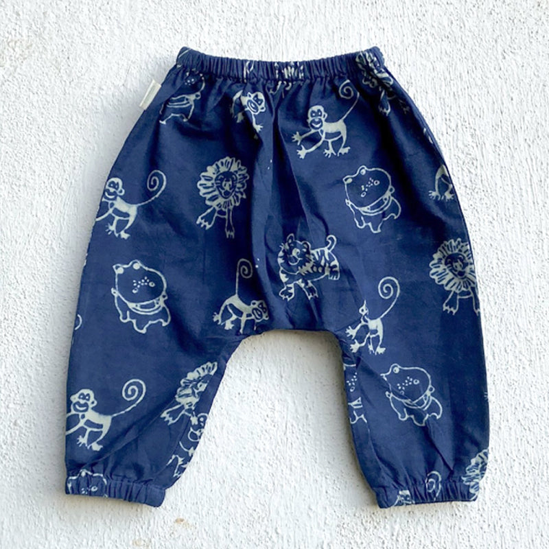Buy HAREM PANTS MEN Dark Blue Elephant Print Flowy Pants Mens Online in  India  Etsy