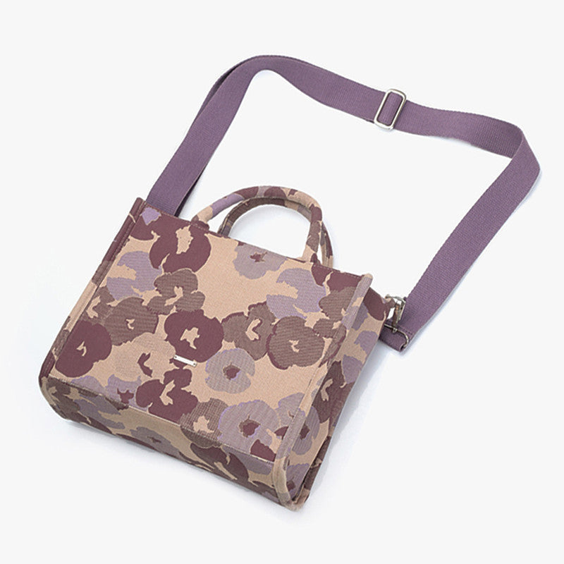 Handbag for Women | Water-Repellent | Printed | Beige & Purple