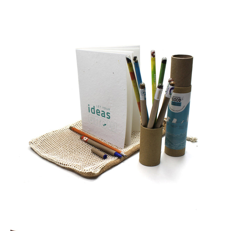 Plantable Stationery Combo Set  | 2 Seed Pen | 2 Seed Pencil Notepad