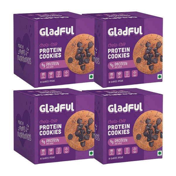 Choco Chip Protein Cookies | 80 g x 4 | Pack of 4
