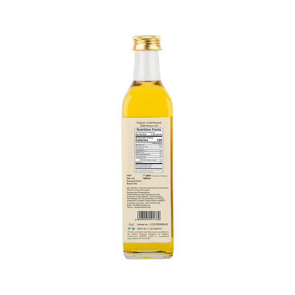 Peanut Oil  | Groundnut Oil | Organic Cold Pressed | 500 ml