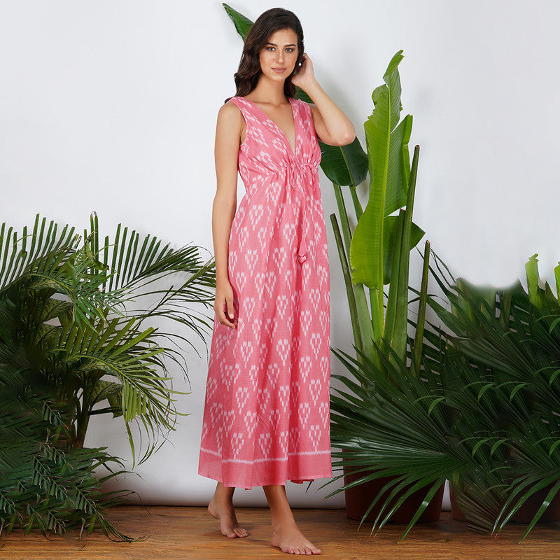 Handwoven Ikat Dress | Pink