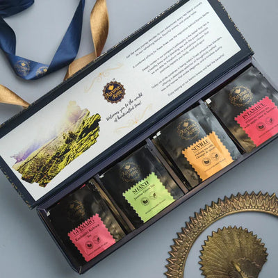 Tea Gift Box | 4 Signature Artisan Blends x 10 each | 40 Silken Pyramid Teabags