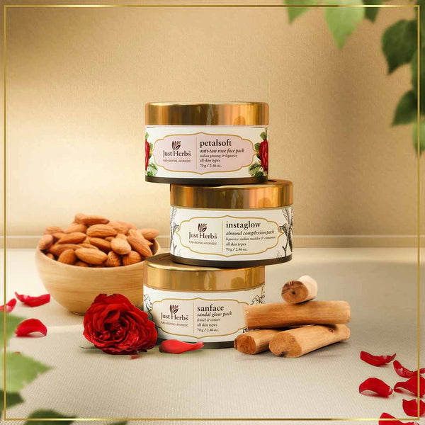 Face Pack Trio Set- 3 | Ayurvedic Face Pack, Complexion & Glow Pack