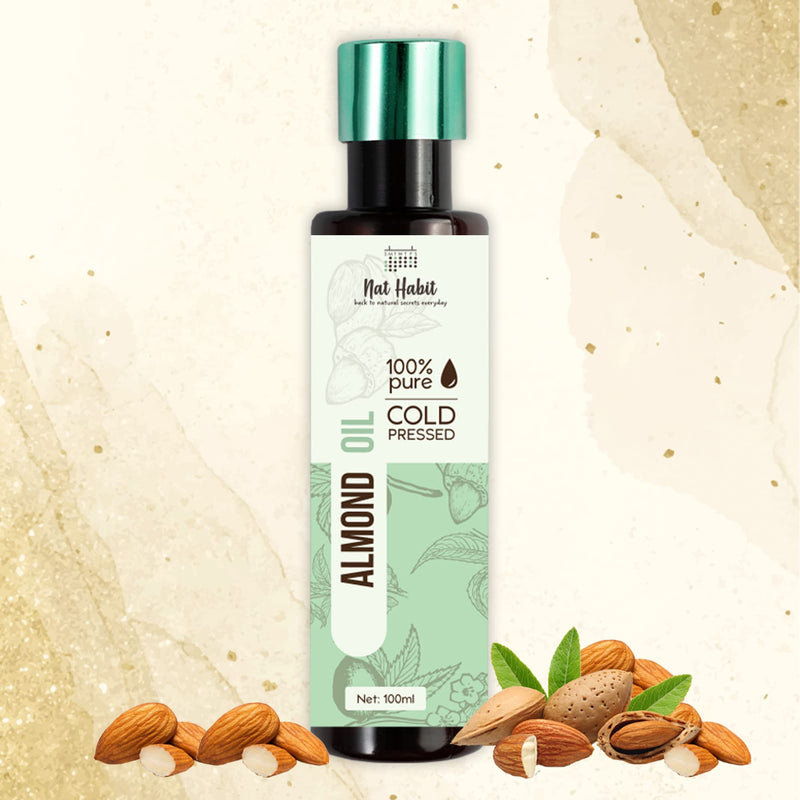 Nat Habit Almond (Badam) Oil | Skin & Hair | 100 ml | Cold Pressed