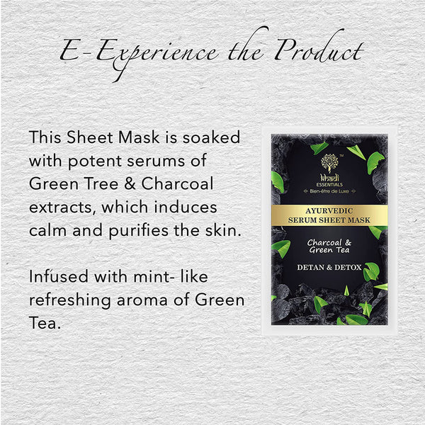 Charcoal Sheet Mask | Spot Removal & Glowing Skin | 25 ml | Set of 3