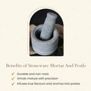 Stone Mortar and Pestle | Kitchen Tools | 4x5 inches