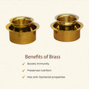 Brass Utensils | Filter Coffee Tumbler | 3 inches | Set of 4