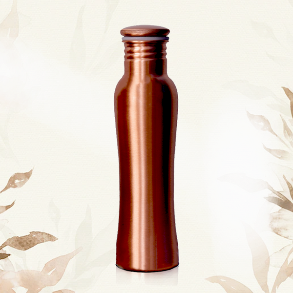 Copper Bottle | Plain Curved | 1 Litre
