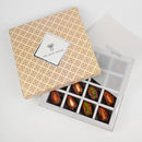 Zero Preservative Classic Beige Premium Filled Dates Gift Box | 12 Pcs