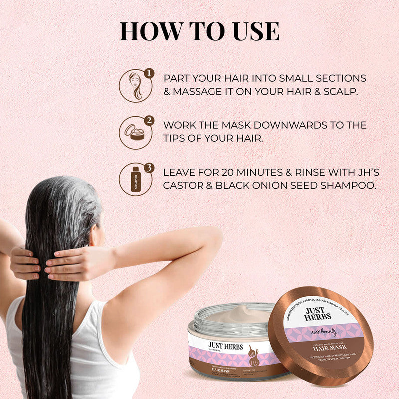 Castor & Black Onion Seed Hair Mask | 200 g